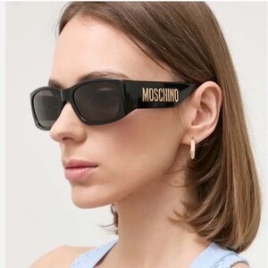 Authentic brand new Moschino MOS145/S - 807 IR Black | Sunglasses logo lettering